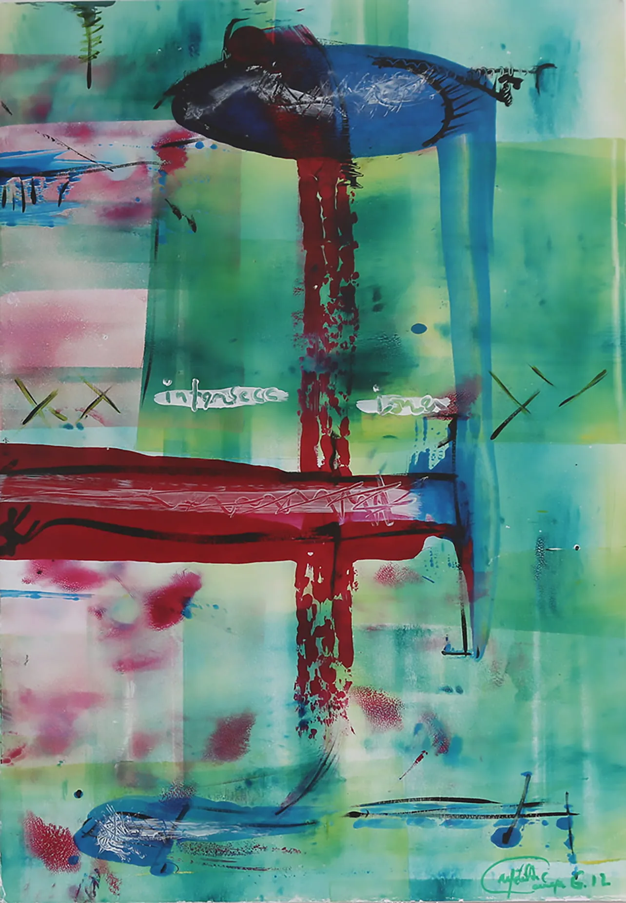 Transparency Series 1 – Abstract painting on paper