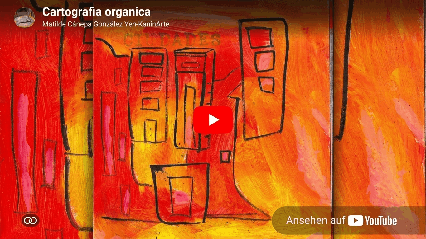 Video still: Cartografía Orgánica painting series by Matilde Cánepa González