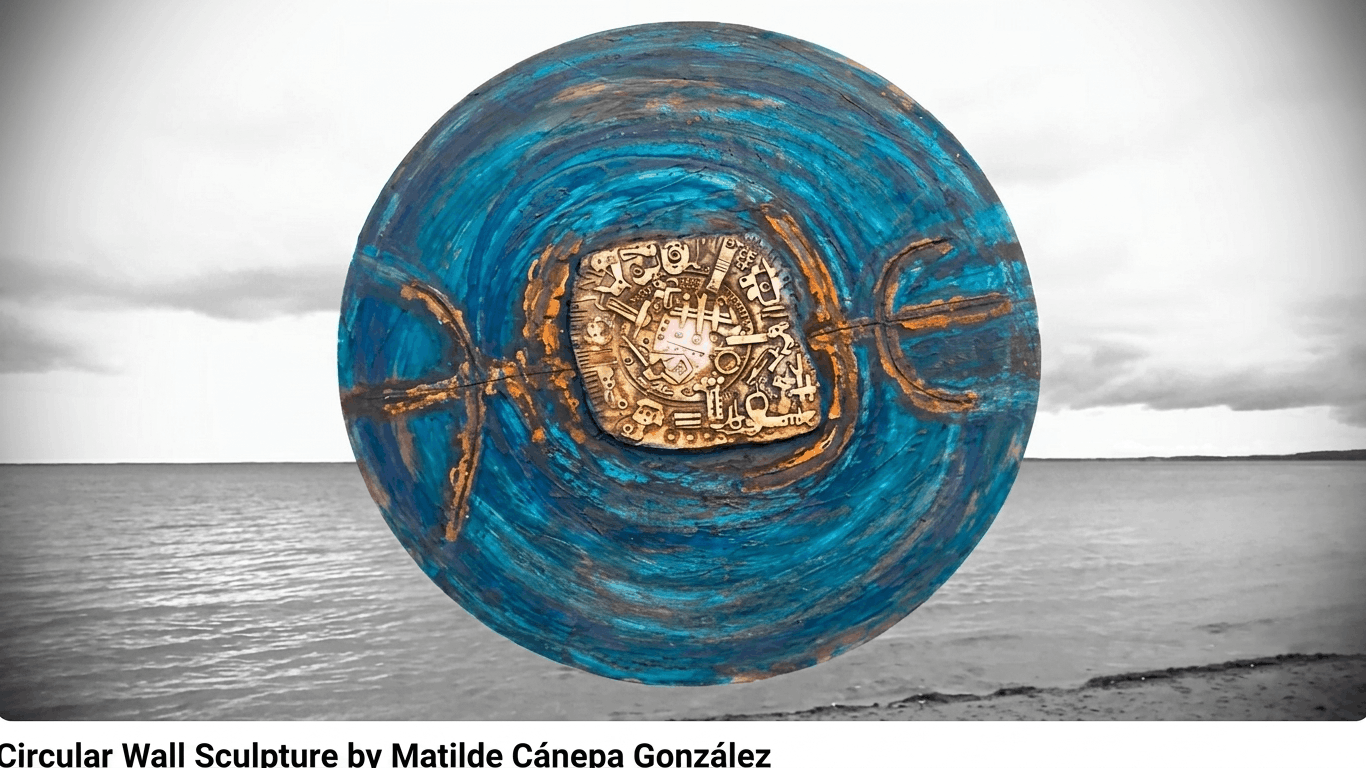 Video still: Circular wall sculpture by Matilde Cánepa González